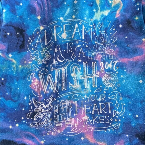 Disney Parks Childrens Galaxy Full Zip '2017' Hoodie/Sweatshirt-Blue-XXS-GUC - Picture 9 of 9